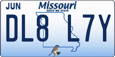 MO license plate DL8L7Y