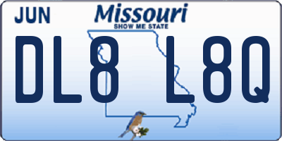 MO license plate DL8L8Q
