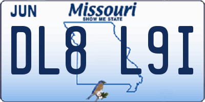 MO license plate DL8L9I