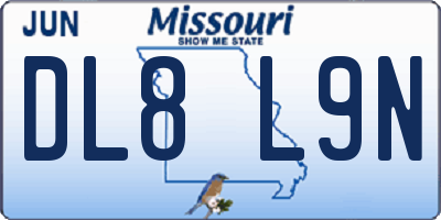 MO license plate DL8L9N