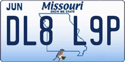 MO license plate DL8L9P