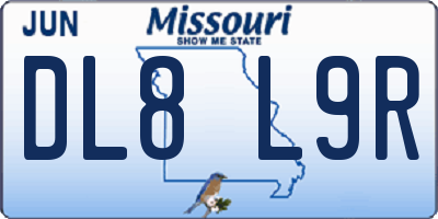 MO license plate DL8L9R