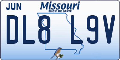 MO license plate DL8L9V