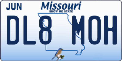 MO license plate DL8M0H