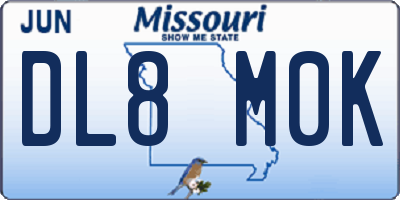 MO license plate DL8M0K