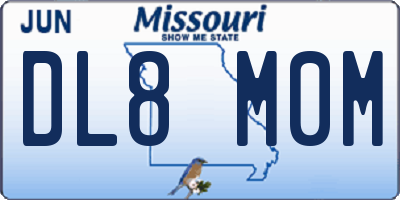 MO license plate DL8M0M