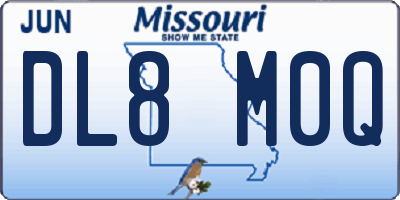 MO license plate DL8M0Q
