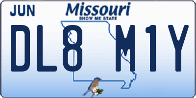 MO license plate DL8M1Y