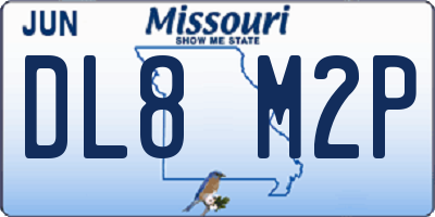 MO license plate DL8M2P