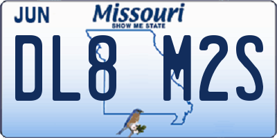 MO license plate DL8M2S