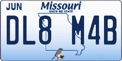 MO license plate DL8M4B