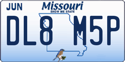 MO license plate DL8M5P