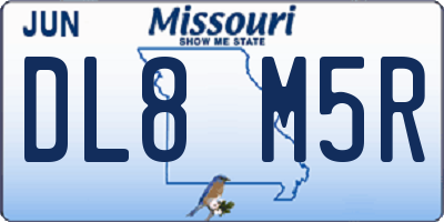 MO license plate DL8M5R