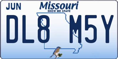 MO license plate DL8M5Y
