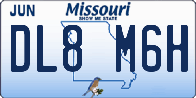 MO license plate DL8M6H