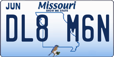 MO license plate DL8M6N