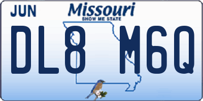 MO license plate DL8M6Q