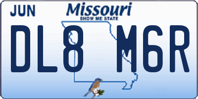 MO license plate DL8M6R