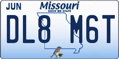 MO license plate DL8M6T
