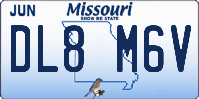 MO license plate DL8M6V