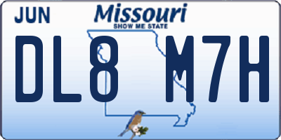 MO license plate DL8M7H