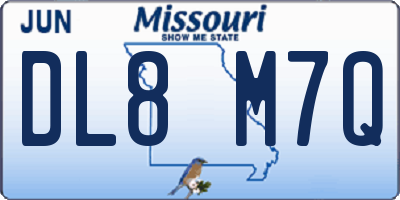 MO license plate DL8M7Q