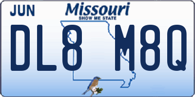 MO license plate DL8M8Q