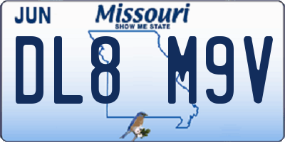 MO license plate DL8M9V