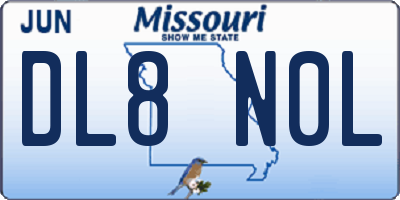 MO license plate DL8N0L