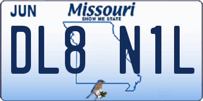 MO license plate DL8N1L
