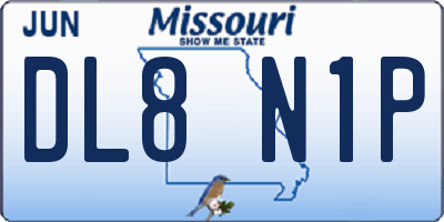 MO license plate DL8N1P