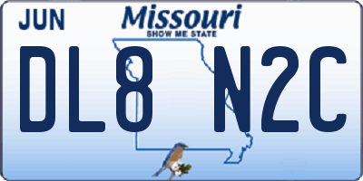 MO license plate DL8N2C