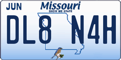 MO license plate DL8N4H