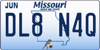 MO license plate DL8N4Q