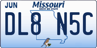 MO license plate DL8N5C