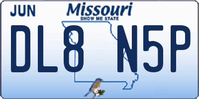MO license plate DL8N5P