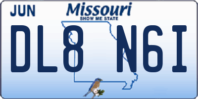 MO license plate DL8N6I
