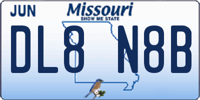 MO license plate DL8N8B