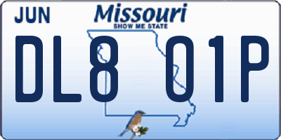 MO license plate DL8O1P