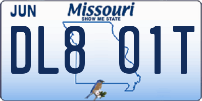 MO license plate DL8O1T