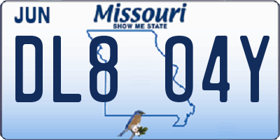 MO license plate DL8O4Y