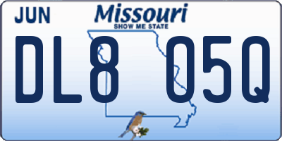 MO license plate DL8O5Q