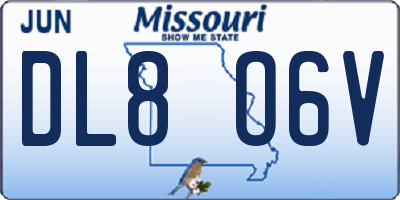 MO license plate DL8O6V