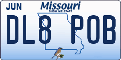 MO license plate DL8P0B