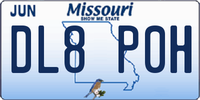 MO license plate DL8P0H