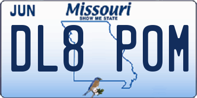 MO license plate DL8P0M