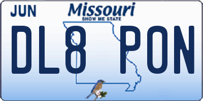 MO license plate DL8P0N