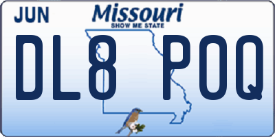 MO license plate DL8P0Q