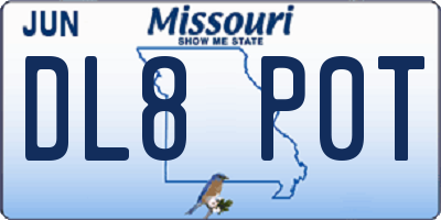 MO license plate DL8P0T