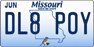 MO license plate DL8P0Y